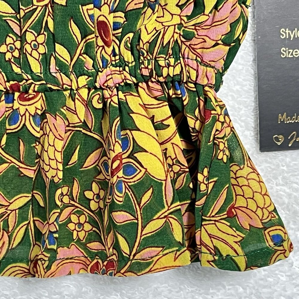 Japna Floral Crop Top Woman’s M Multi Romantic Festival Lined - Picture 14 of 17